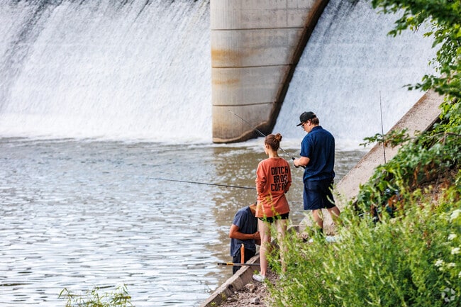 Lake Springfield includes fishing access at various points around the lake.
