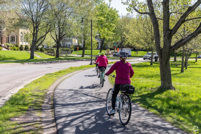 Dedicated bike paths in parts of Kenwood allow for a harmonious existence with walkers.