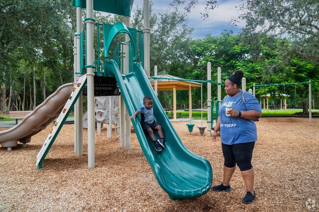 Trailhead Park in Metro Park has a wonderful playground for kids to play with their families.