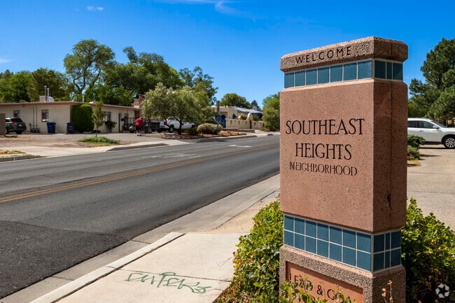 Most streets in Southeast Heights are easily walkable with many sidewalks.