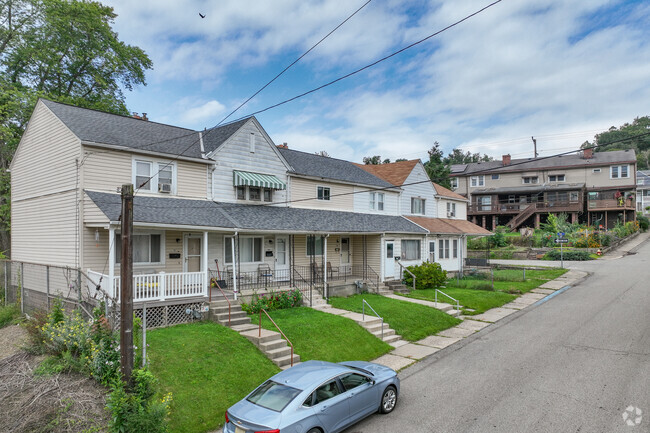 Townhomes can be found in the Blawnox neighborhood.