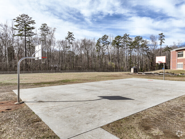 Basketball is popular during recess at Royal Oaks Elementary School in Kannapolis.