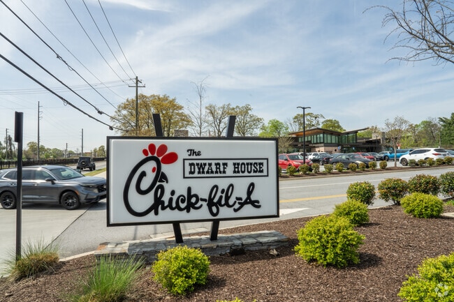 You'll find the orignial Chick-fil-A location, the Dwarf House, nearby.