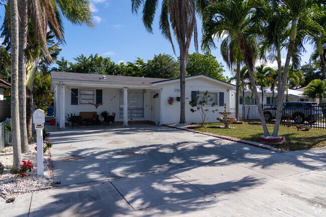 Rainbow Park is surrounded by tropical foliage.
