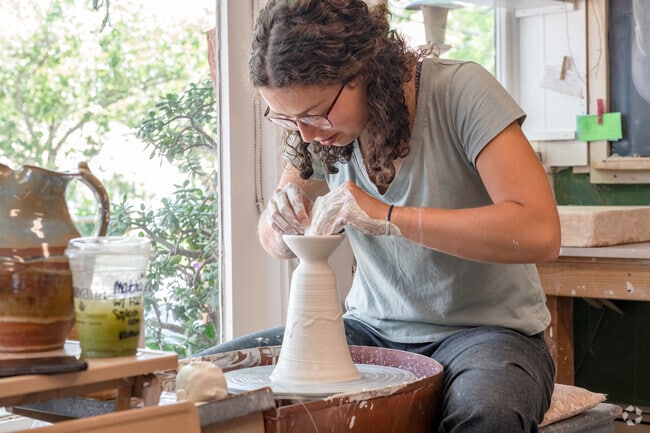 Artists are a constant feature of Barnstable Village with studios along Main Street.