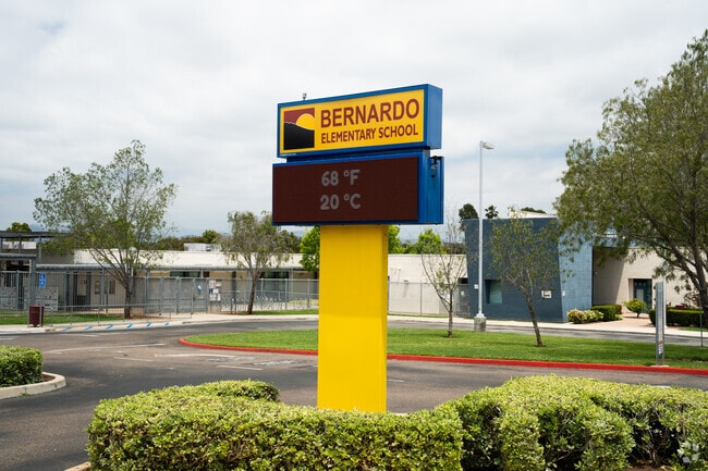 Entrance sign to Bernardo Elementary School in Escondido.