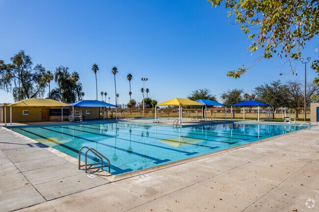 Residents can enjoy a swim at the Marivue Park public pool.