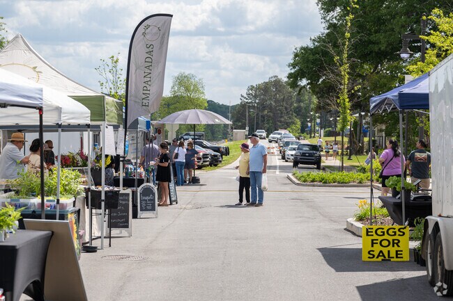 The Flowery Branch farmers market is held weekly not far from Sterling on the Lake.