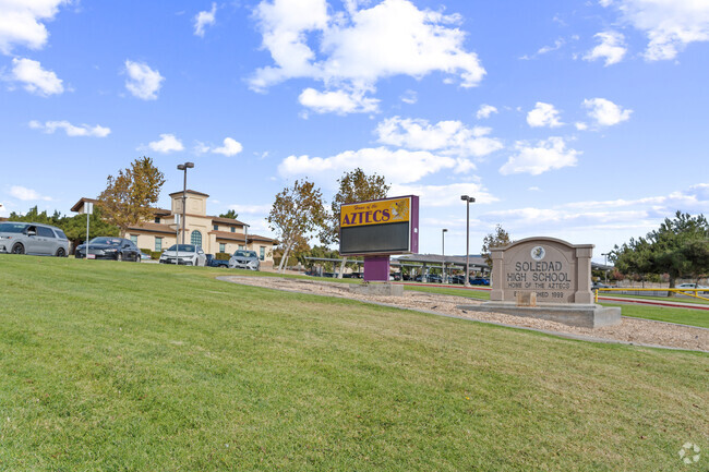 Signage of Soledad High School in Soledad, California.