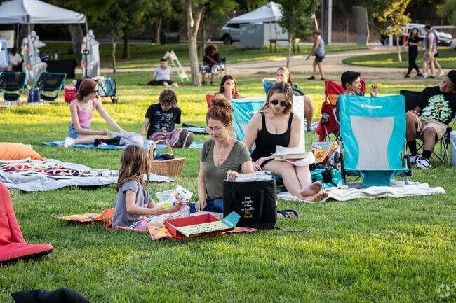 Fall Festival offers a relaxing picnic area for families at the Media District in Burbank.