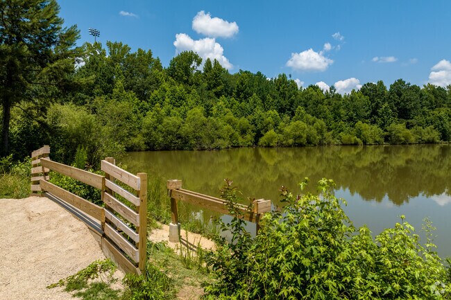 The peaceful trails in Elon Park are popular with Provincetowne locals.