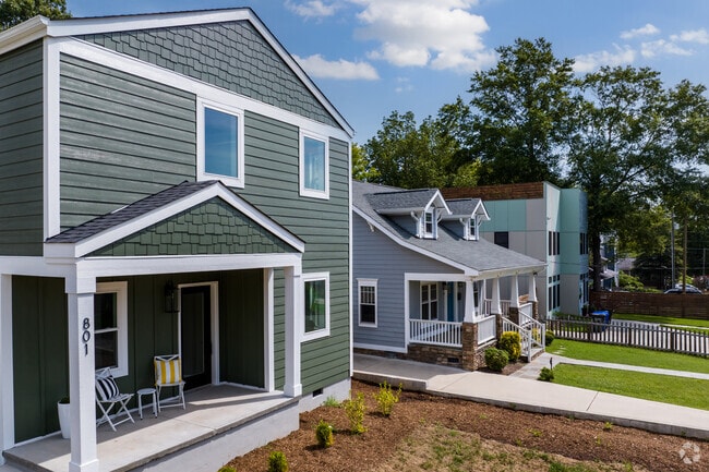 New construction is slowly popping up in Durham's Central Park.