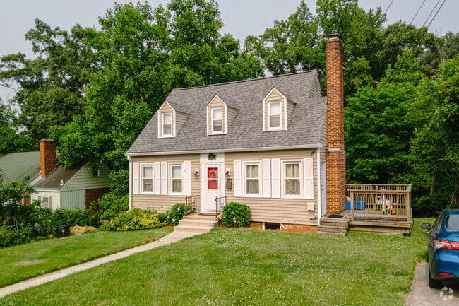 A Cape Cod house with three Dormers on Kilmer St in Cheverly.