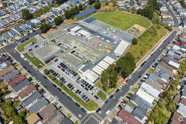 Skyline Elementary School's spacious fields provide ample room for sports and outdoor events.