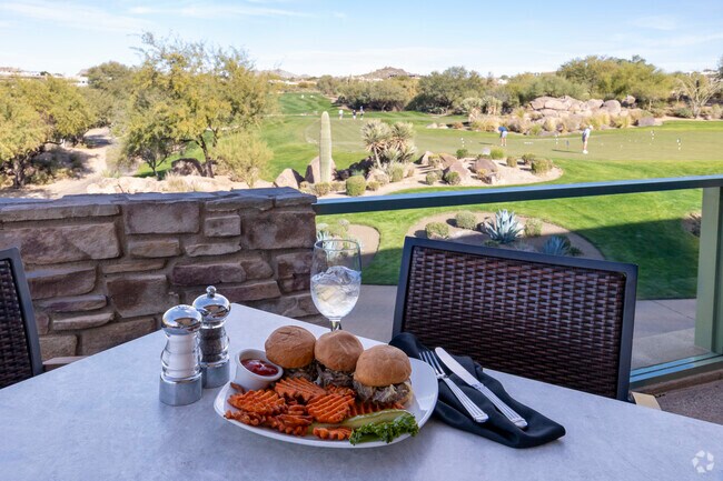 Dynamite Grill serves up tasty food and drinks with great golf course views in Troon North.