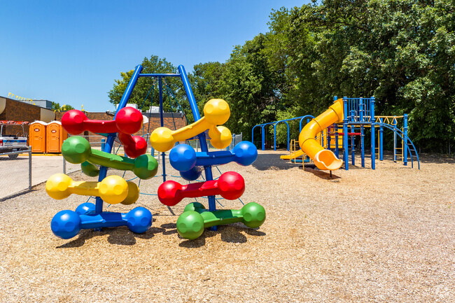 Students and staff of J Sterling Morton Elementary enjoy time outdoors for fun and learning.