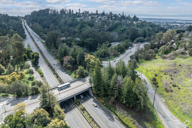 The 13 Freeway connects Oakmore to the Caldecott Tunnel and Seminary junction of the 580.