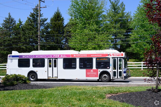 SEPTA runs busses along Dekalb Pike for convenient transportation in Blue Bell.