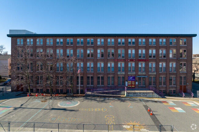 Main entrance at Achievement First Promesa Mayoral Academy Elementary in West End, Providence.