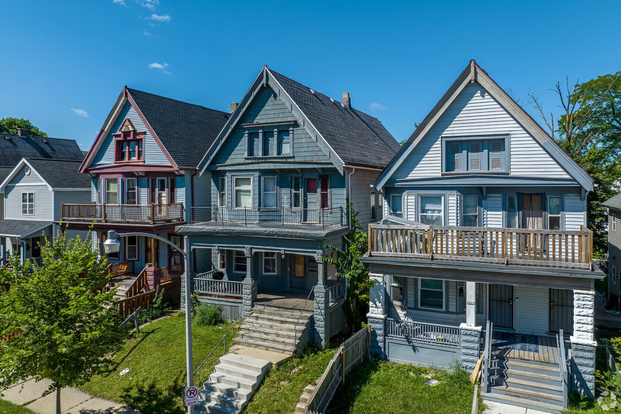 Row homes are a common style in Washington Park.