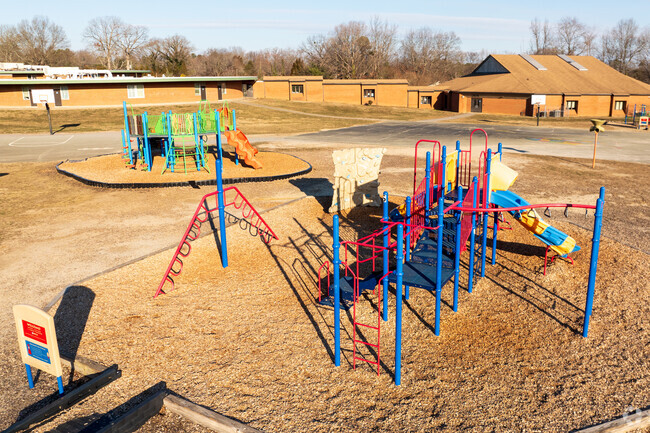 A view of the playground at A.M. Davis Elementary School.