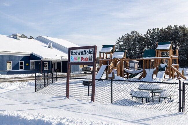 Brownfield Community Center hosts recreational and social events like yoga sessions and breakfast potlucks.