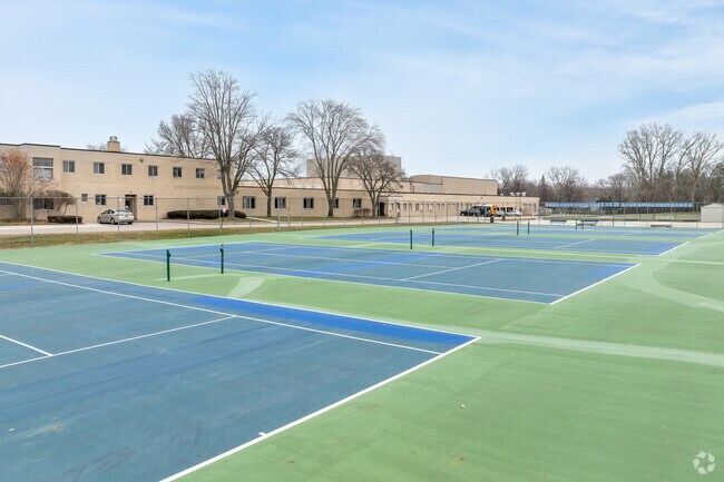 Marian High School tennis courts.