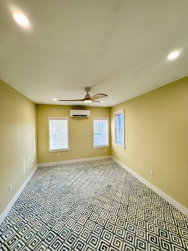 Bright and colorful living room space