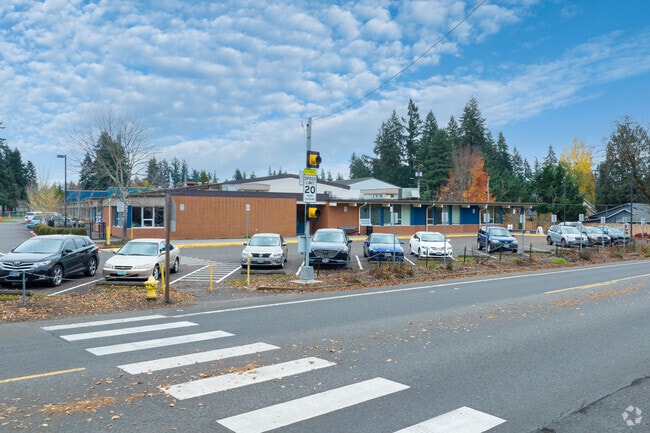 There is ample parking at Bilquist Elementary School on SE Webster Rd in Portland.