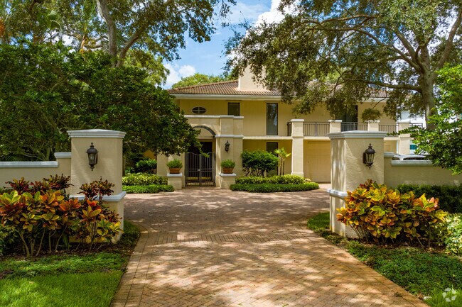 Mediterranean style homes are common in Melbourne Beach’s residential areas.