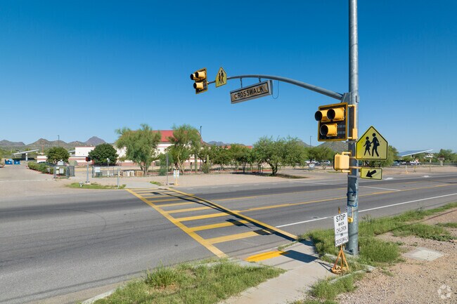 Crosswalks are used at different streets in Enchanted Hills.