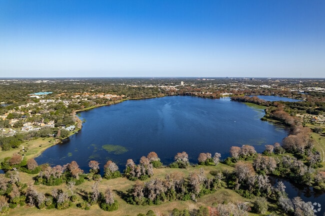 Lake Orlando is the largest lake that can be viewed from the Rosemont Preserve in Orlando, FL.