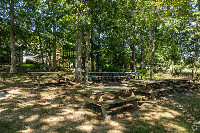 Students at Pleasant Hill can choose to eat lunch on these picnic tables.