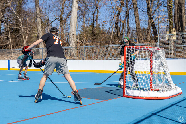 Forsythia Crossing Park has walking trails, playgrounds and a roller hockey rink.