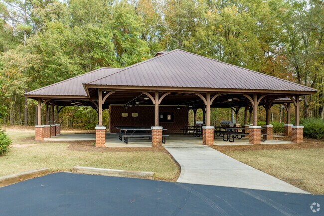 Haralson Park features a pavilion ideal for events and community activities.