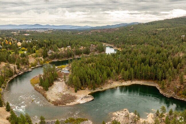 The Spokane River here is excellent for fishing, with species such as trout and bass available.