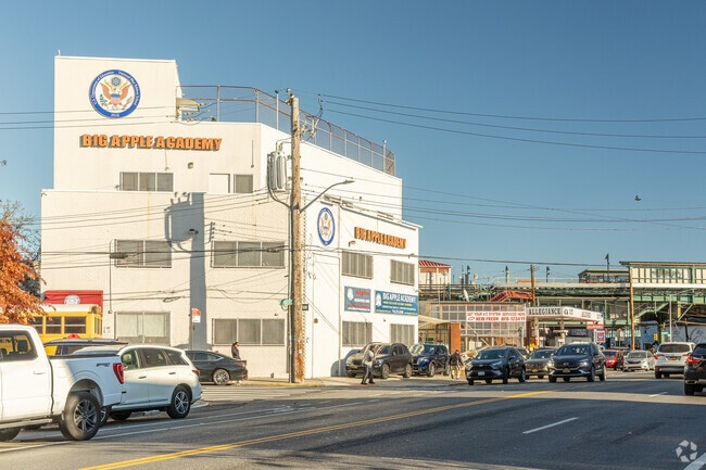 Neighborhood context view of the Big Apple Academy.