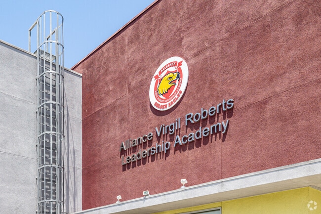 Alliance Virgil Roberts Academy in Los Angeles, CA proudly displays their golden eagles mascot.