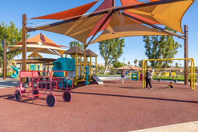 Kids flock to the playground at Panorama Park in Cathedral City.
