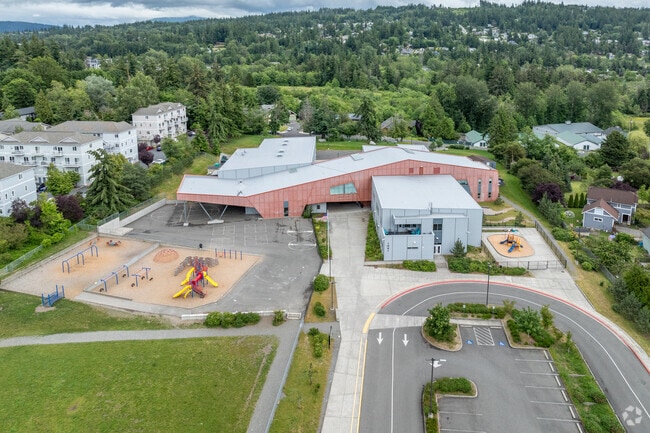 Happy Valley Elementary School aerial view.