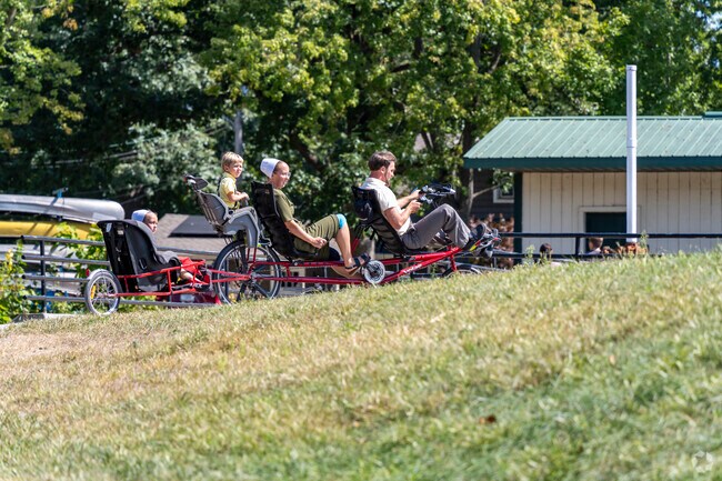 Millrace Canal Trail begins at the Goshen Pond.