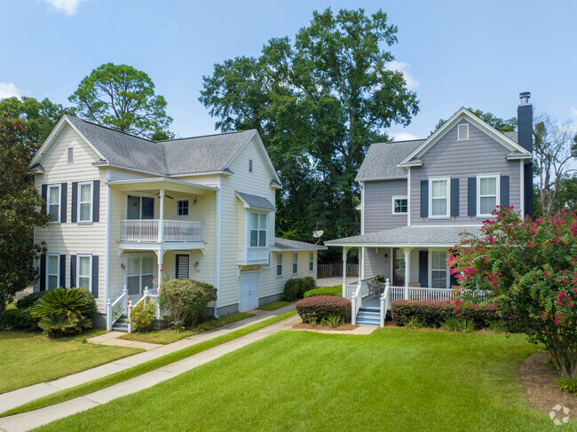 On the newer side, you can find beautiful two-story Colonial homes.