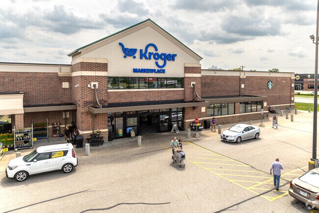 Mayfield residents pick up fresh produce and household items at Kroger.