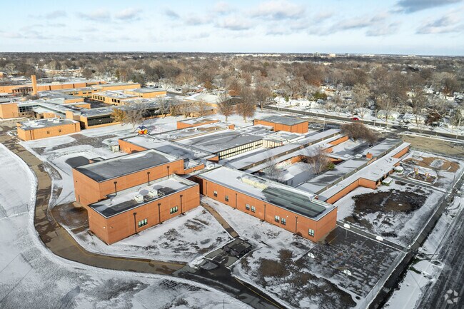 Here is an aerial view of Caldwell Elementary School.
