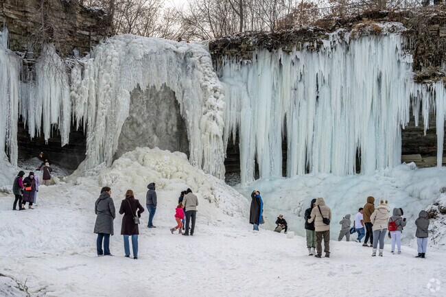 Minnehaha Regional Park brings people from outside Hiawatha to take in the sights.