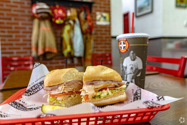 Sit down for a bite to eat at Firehouse Subs at White Oaks Village in Sandston.