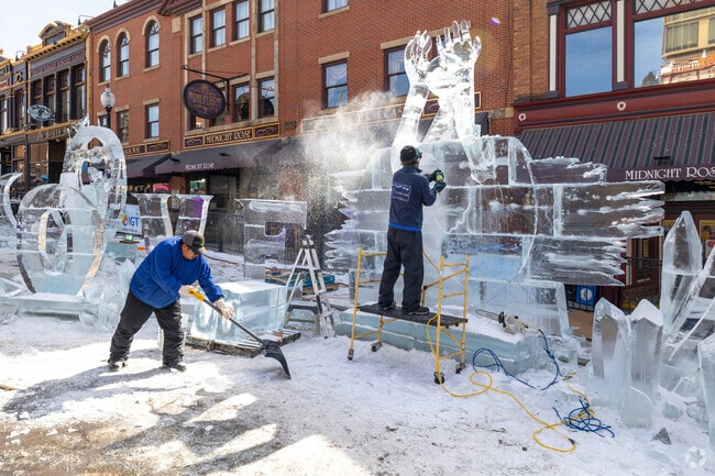 Watch talented artists create stunning ice sculptures at the Cripple Creek Ice Festival.