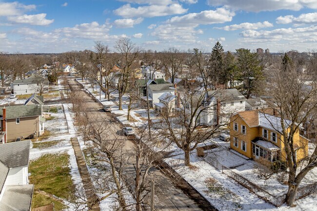 Grid-like streets in Bennett are lined with rows of classic and new traditional homes.