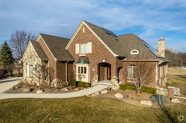 A large contemporary home