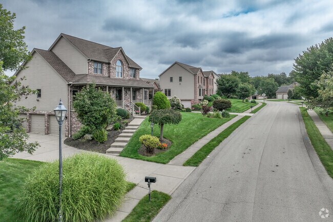 Some streets in Cranberry Township have sidewalks, perfect for after work exercise.